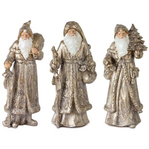 Christmas Modern Gold Santa Figurines – Assorted Designs by Melrose - 1 of 4