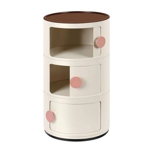 Haitral 3 Drawer Barrel Nightstand Light - 1 of 4