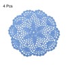 Unique Bargains Handmade Crochet Round Lace Placemats with Floral Patterns for Wedding Party - 3 of 4