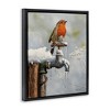 Stupell Industries Robin Bird & Winter Scene Black Floater Framed Canvas Wall Art - 3 of 4
