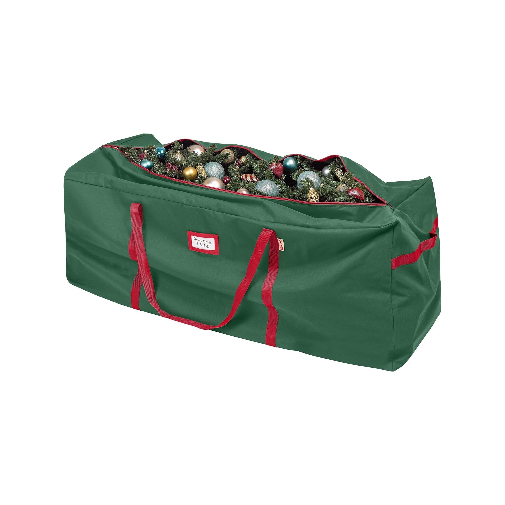 Hold N' Storage - Christmas Tree Bag Storage Fits Up To 9Ft, Waterproof with Reinforced Handles & Zipper, made of Heavy Duty 600D Oxford - Green