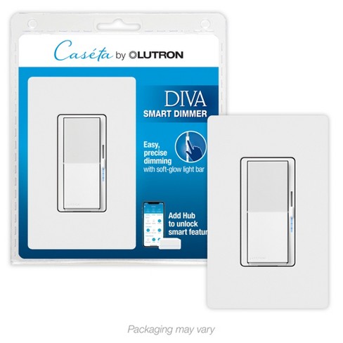 Lutron P-PKG1W-WH-R Caseta Wireless Smart Lighting Dimmer Switch and Remote Kit, White