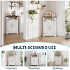Small Corner Bathroom Cabinet with Doors, Corner Cabinet - 3 of 4