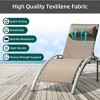 PAGED Outdoor Lounge Chairs with Removable Pillow,Aluminium Outdoor Chaise Lounge with Adjustable Backrest for Patio,Beach,Yard - 2 of 4