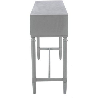 Riviera Elegance Distressed Grey 4-Drawer Metal & Wood Console Table