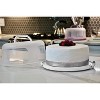 Round Two Sided Cake Carrier Serves as Five Section Serving Tray, Fits 10 inch Cake White - 4 of 4