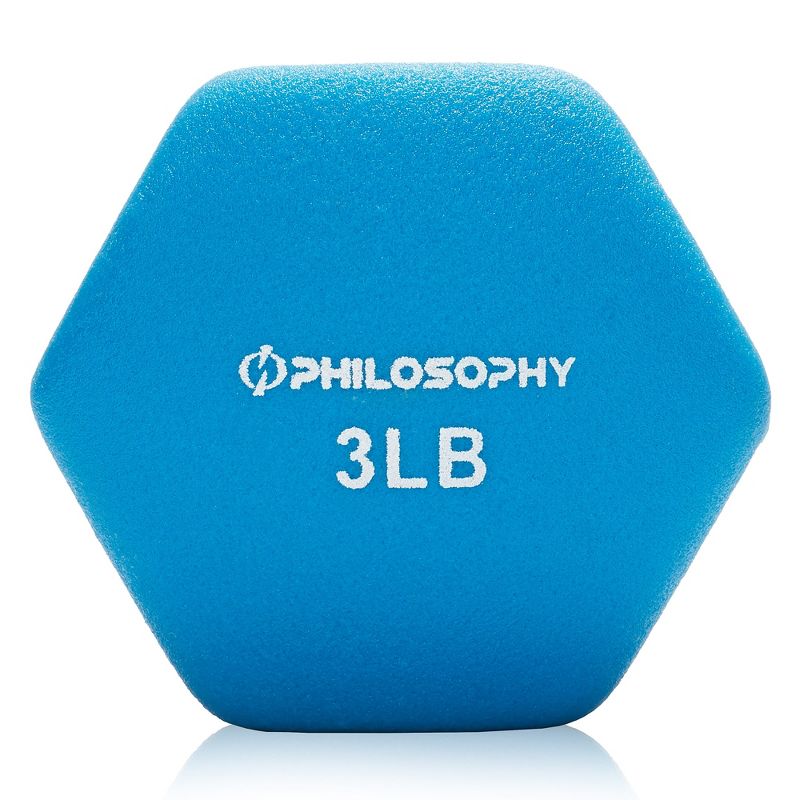 Philosophy Gym Set of 2 Neoprene Dumbbell Hand Weights, Hexagon Shape, 3 of 7