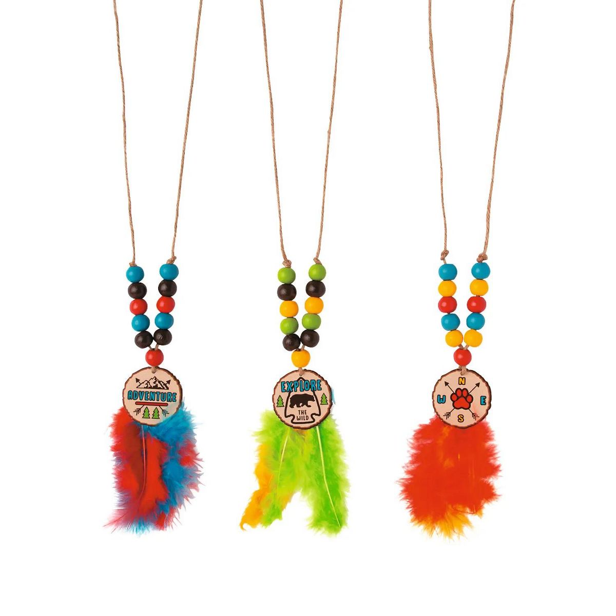 Feather Necklace Craft Kit - Makes 12