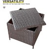 Lviden Outdoor PE Wicker Side Table with Storage - 2 of 4