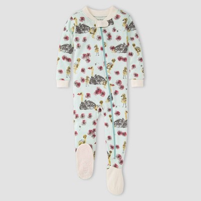 Burt's Bees Baby® Baby Girls' Ostrich Oasis Organic Cotton Footed Pajama - White 6-9M