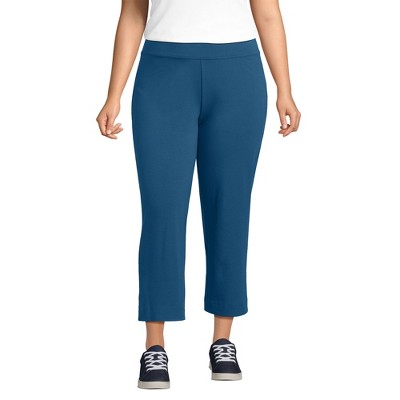 Lands' End Women's Starfish Mid Rise Pull On Crop Pants
