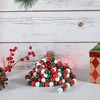 Red decorative wooden bead garland, Christmas tree garland – Deco Azul