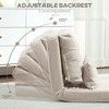 Aghana Digitals Beige 2-in-1 Convertible Floor Sofa Bed with 5-Position Adjustable Backrest, Linen - 4 of 4
