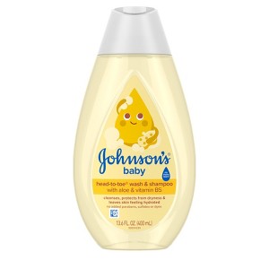 Johnson's Head-To-Toe Gentle Baby Body Wash & Shampoo For Sensitive Skin - 13.6 fl oz - 1 of 4
