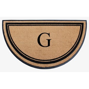 A1HC Natural Coir & Rubber Hand Flocked Large Monogrammed Door Mat 36" X 72" Thick Durable Doormats - 1 of 4
