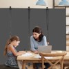 VEVOR Room Divider, 6 Panel Room Divider, Folding Privacy Screen and Portable Partition Divider for Room Separation, Grey - 2 of 4