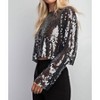 Women's Brighton Long Sleeve Sequin Top - GLAM L - 3 of 4