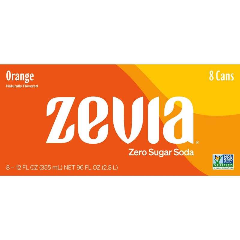 Zevia Orange Zero Calorie Soda - 8pk/12 fl oz Cans, 3 of 5