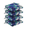 ARTPLAN Outdoor Chair Cushions for Patio Furniture, Waterproof Outdoor Cushions, Round Corner Patio Chair Cushions Set of 4 with Ties,17"x16"x2" - 3 of 4