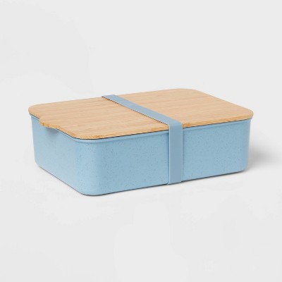 Bento Box with Bamboo Lid Blue - Threshold™