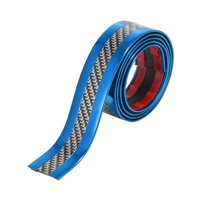 Unique Bargains Car Door Sill Protector Carbon Fiber Edge Strip 3cmx1M Blue 1 Pcs