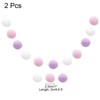 Unique Bargains Colorful Felt Ball Flexible Wear-resistant Pom Pom Garland 2 Pcs - 2 of 4