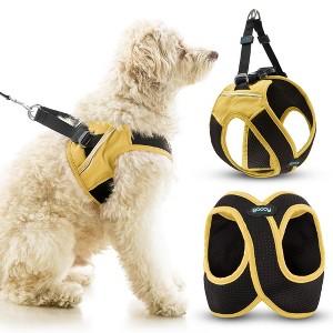 Gooby Escape Free Easy Fit X Step in Dog Harness Miami Yellow, Small - 1 of 2