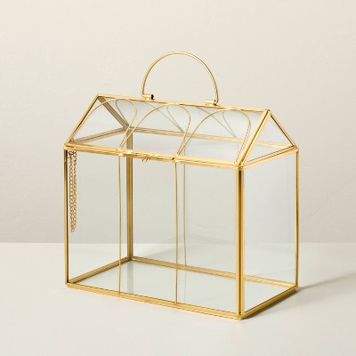 Scalloped Brass Decorative Glass Greenhouse - Hearth & Hand™ with Magnolia