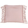 Saro Lifestyle Down Filled Cotton Decorative Pillow With Macramé Design, 18", Pink - image 2 of 4