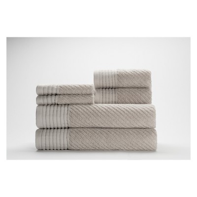6pc Beacon Bath Towel Set Silver - CARO HOME