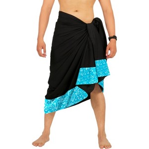 HAPPY BAY Men's Swimwear Beachwear Summer Wrap Sarong One Size Grease Geometric - 1 of 4