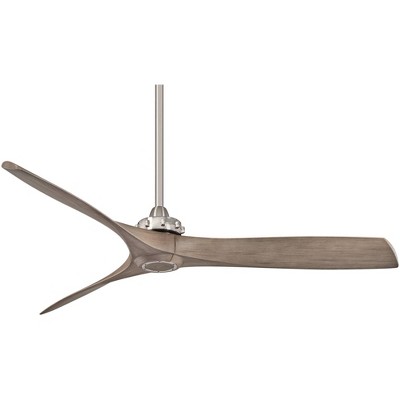 60" Minka Aire Modern Farmhouse Indoor Ceiling Fan with Remote Control Brushed Nickel for Living Room Kitchen Bedroom Family Home
