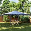 vidaXL Outdoor Party Tent - Heavy-Duty Iron Frame Garden Canopy - 13.1'x13.1' Dimensions - Waterproof PE Coated - Blue - 2 of 4
