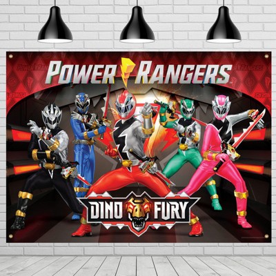 Treasures Gifted Power Rangers Birthday Backdrop - Power Rangers Party Supplies