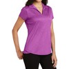 Mafoose Ladies Short Sleeve Trace Heather Performance Classic Polo T-Shirt - 2 of 4