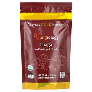 California Gold Nutrition Fungiology®, Certified Organic Chaga Powder, 4.2 oz (120 g) - 1 of 4