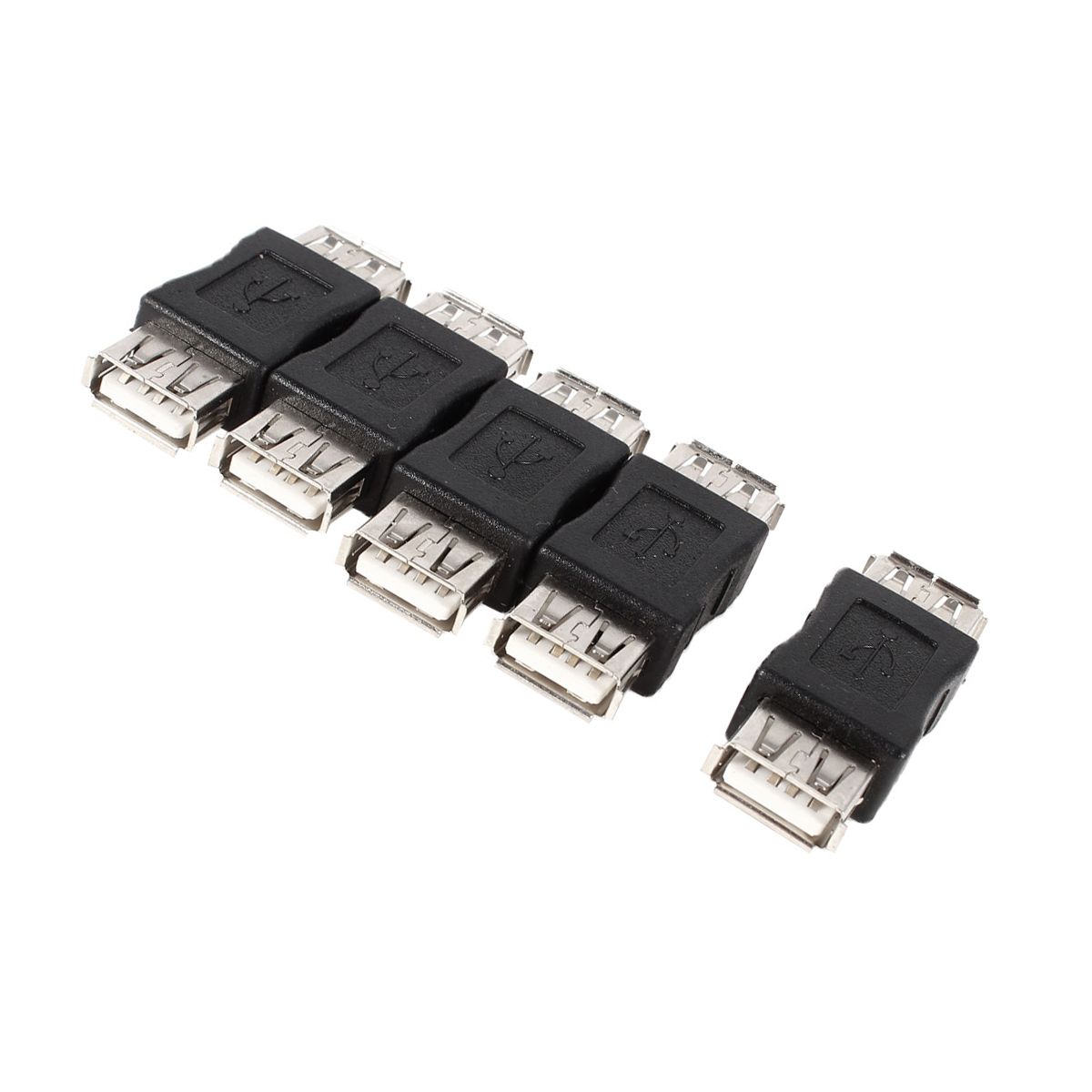 Unique Bargains Metal Plastic Durable USB Adapter Connector 5 Pcs - thumbnail 4
