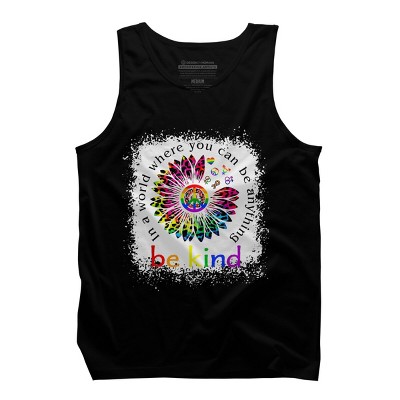 Adult Design By Humans You Can Be Anything, Be Kind Flower Pride By Avocato Tank Top