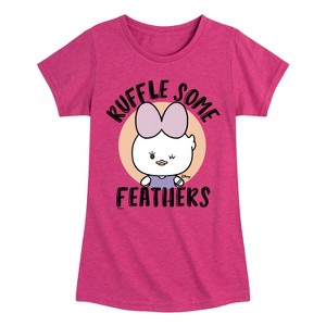 Girls' - Disney - Ruffle Some Feathers Fitted Short Sleeve Graphic T-Shirt - 1 of 4