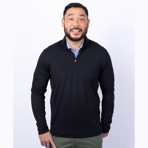 Cutter & Buck Virtue Eco Pique Recycled Quarter Zip Mens Big & Tall Pullover - 1 of 2
