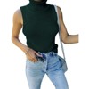 Coolmee Womens Sleeveless Sweater Vest Turtleneck Ribbed Knit Tank Tops Basic Slim Fit Top - 3 of 4