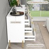 Sideboard 62.9", White Buffet Cabinet with 9 Drawers, Modern Storage for Living Room, Bedroom and Kitchen - 4 of 4