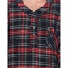 Ashford & Brooks Mens Flannel Plaid Long Sleep Shirt Henley Nightshirt - 4 of 4