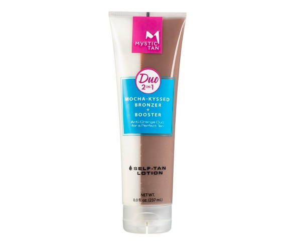 Mystic Tan Duo 2-in-1 Mocha-Kyssed Bronzer And Anti-Orange Self-Tan Lotion - 8oz