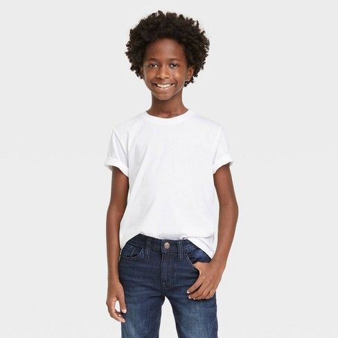 Boys' Short Sleeve T-Shirt - Cat & Jack™ White L