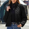 Coolmee Women's Zipper Front Cardigans Long Sleeve Plush Patchwork Solid Coats Casual Fashion Fall Warm Cardigans Outerwear L Black - 4 of 4