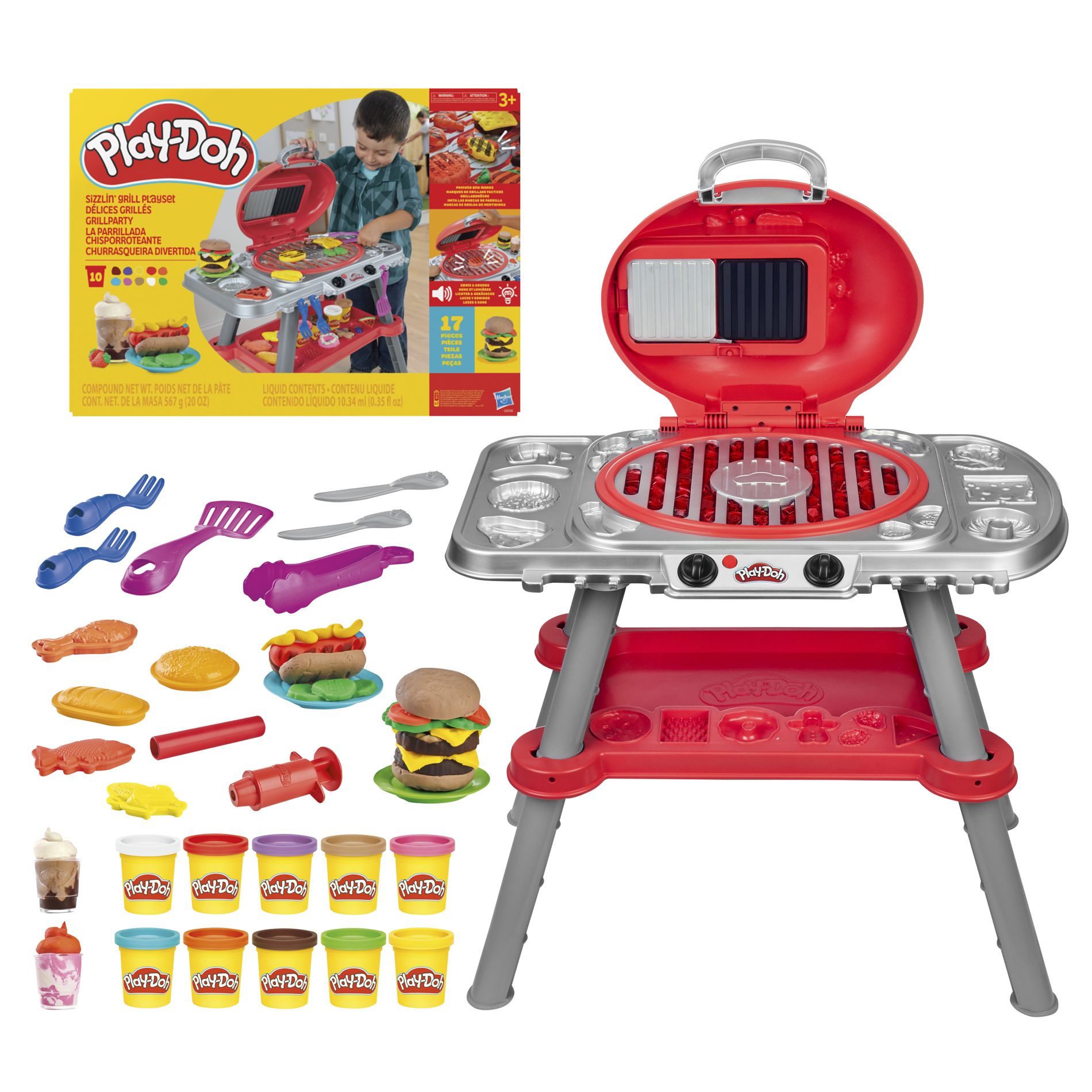 Play-Doh Sizzlin' Grill Playset - 27pc