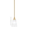 Toltec Lighting Any 1 - Light Pendant in  New Aged Brass with 4.5" Square White Muslin Shade - 2 of 2