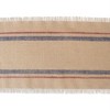 Dii French Blue / Barn Red Double Border Burlap Table Runner 14X108 - 2 of 4
