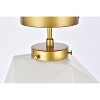 Elegant Lighting Collier 1 light Brass and Frosted white glass left Wall sconce - 3 of 3